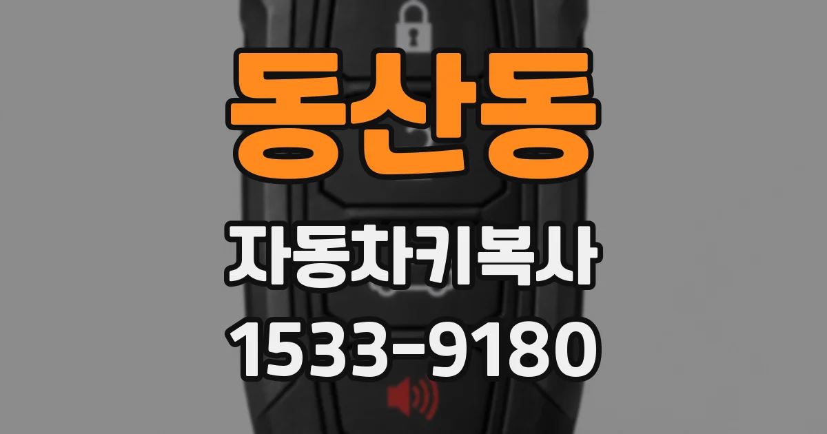 동산동 자동차키복사