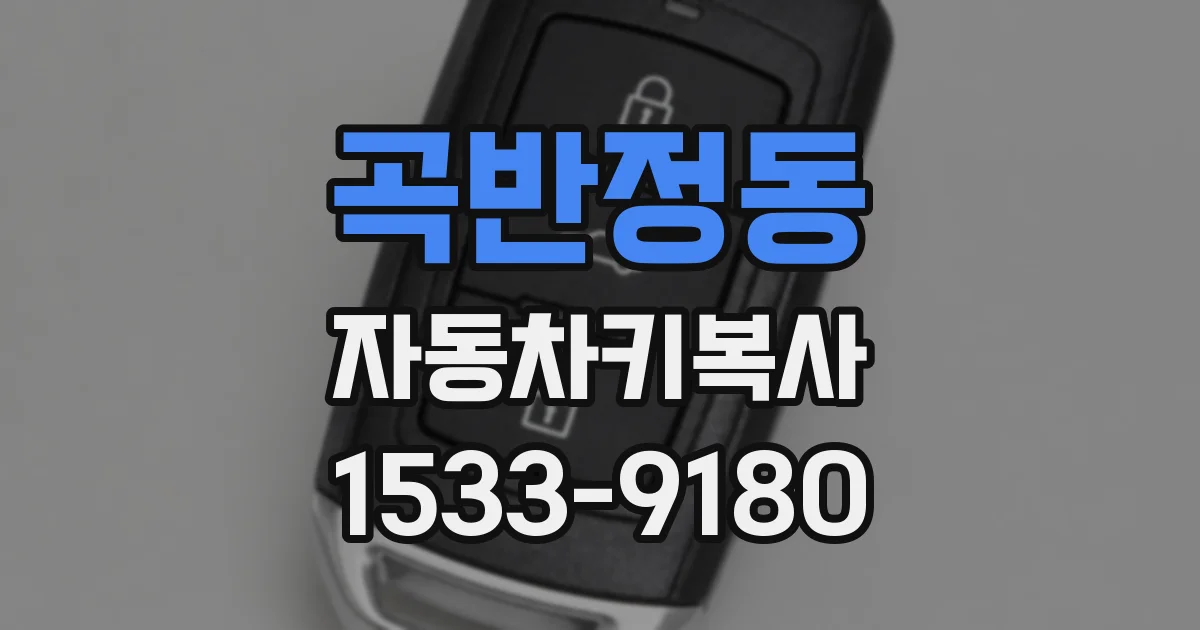 곡반정동 자동차키복사