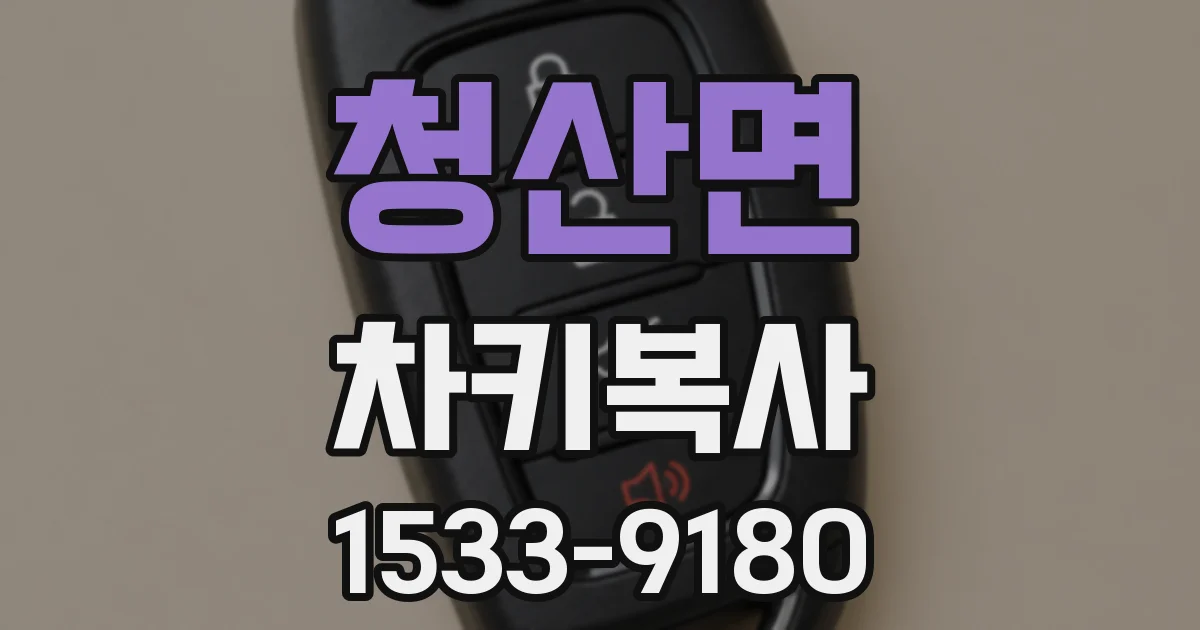 청산면 차키복사