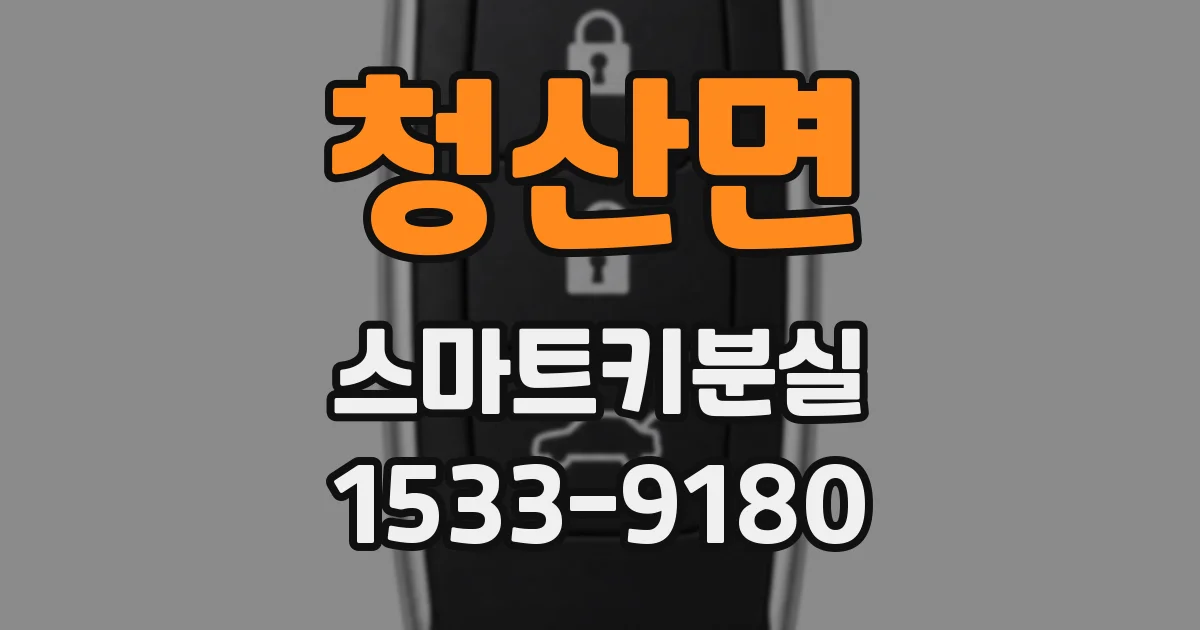 청산면 스마트키분실