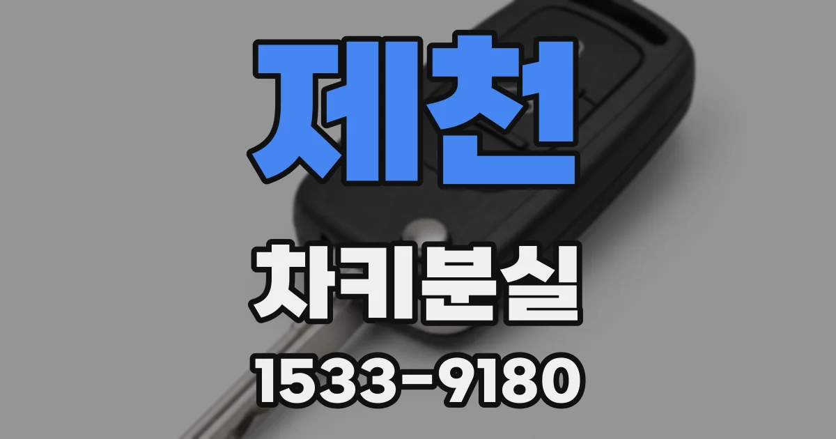 제천 차키분실