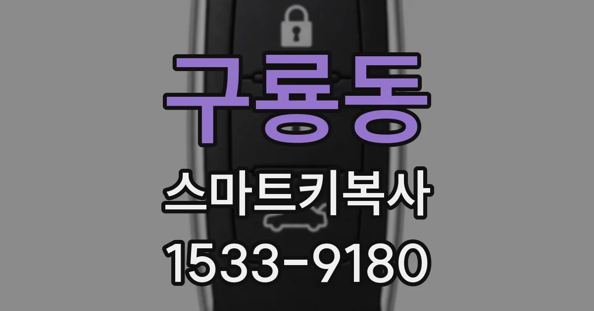 구룡동 스마트키복사
