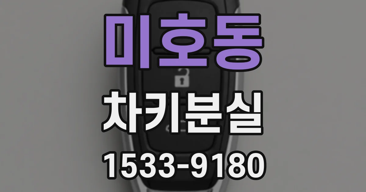 미호동 차키분실