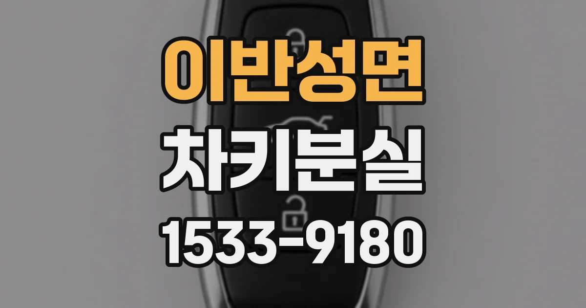 이반성면 차키분실
