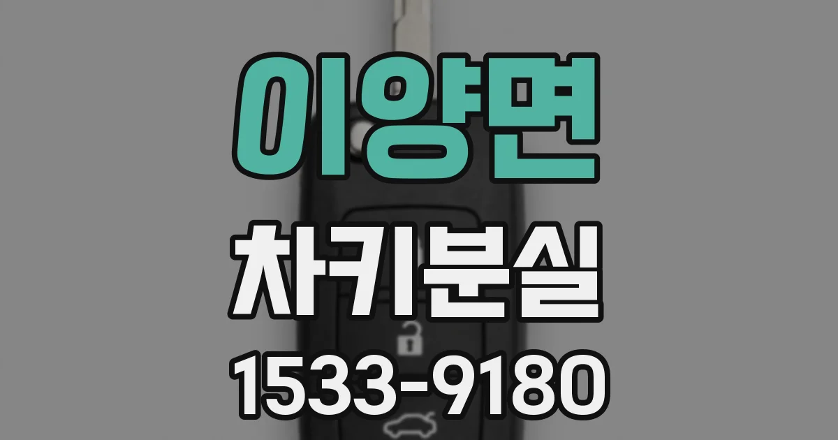 이양면 차키분실
