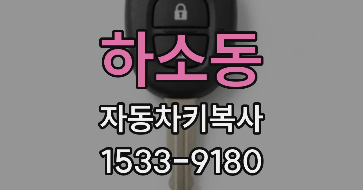 하소동 자동차키복사