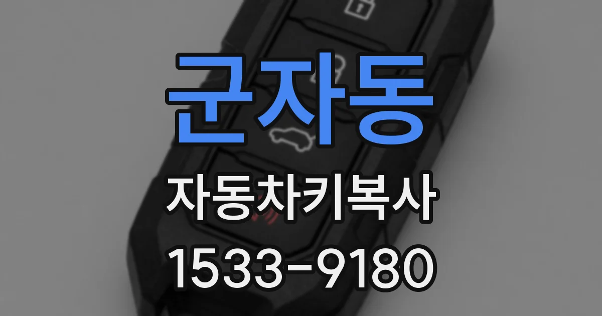 군자동 자동차키복사