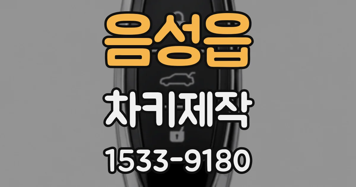 음성읍 차키제작