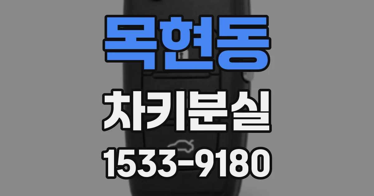 목현동 차키분실