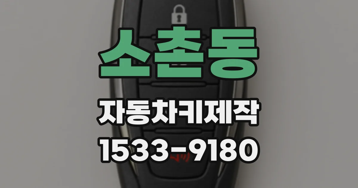 소촌동 자동차키제작