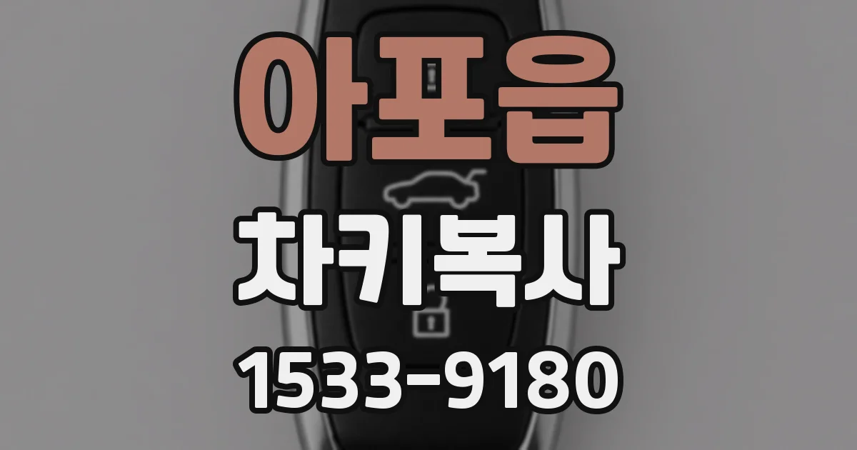 아포읍 차키복사