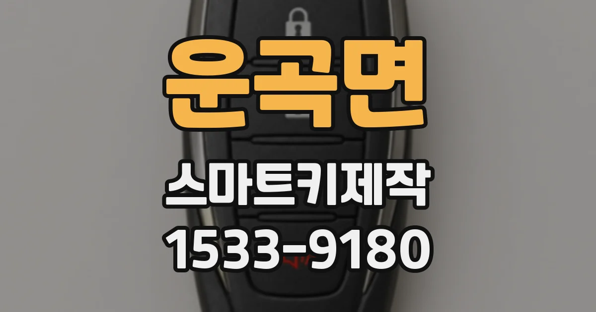 운곡면 스마트키제작