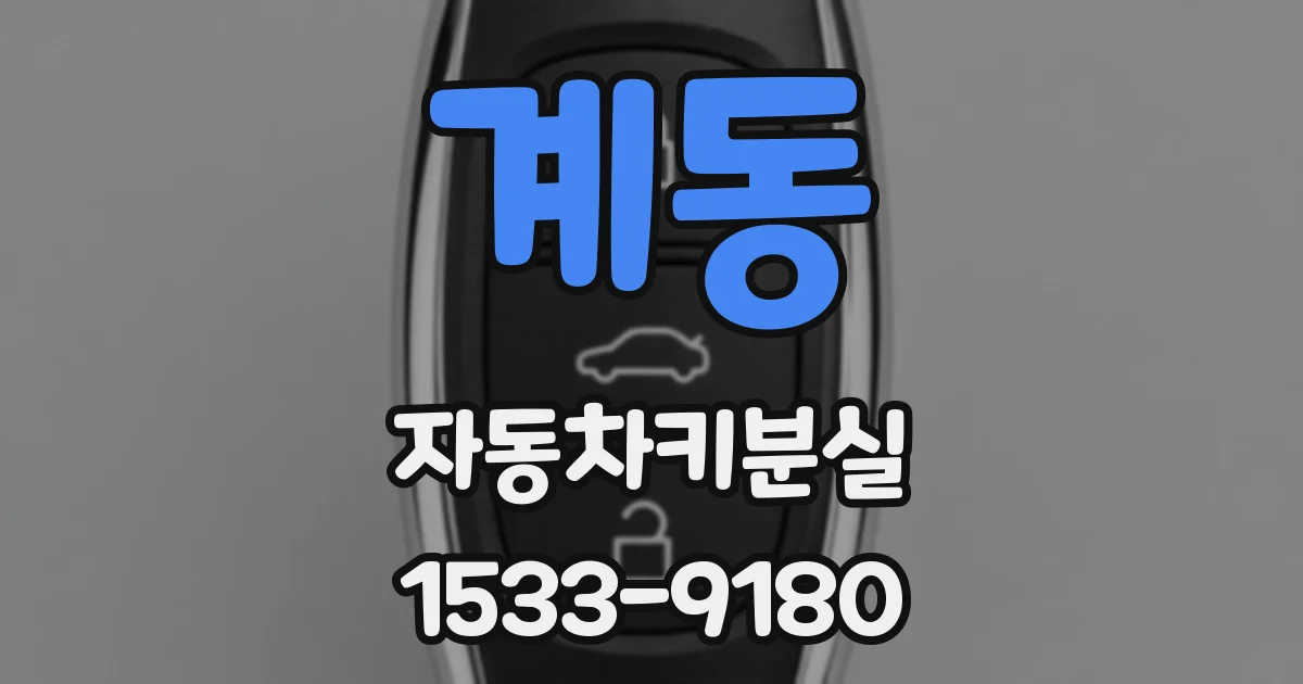 계동 자동차키분실