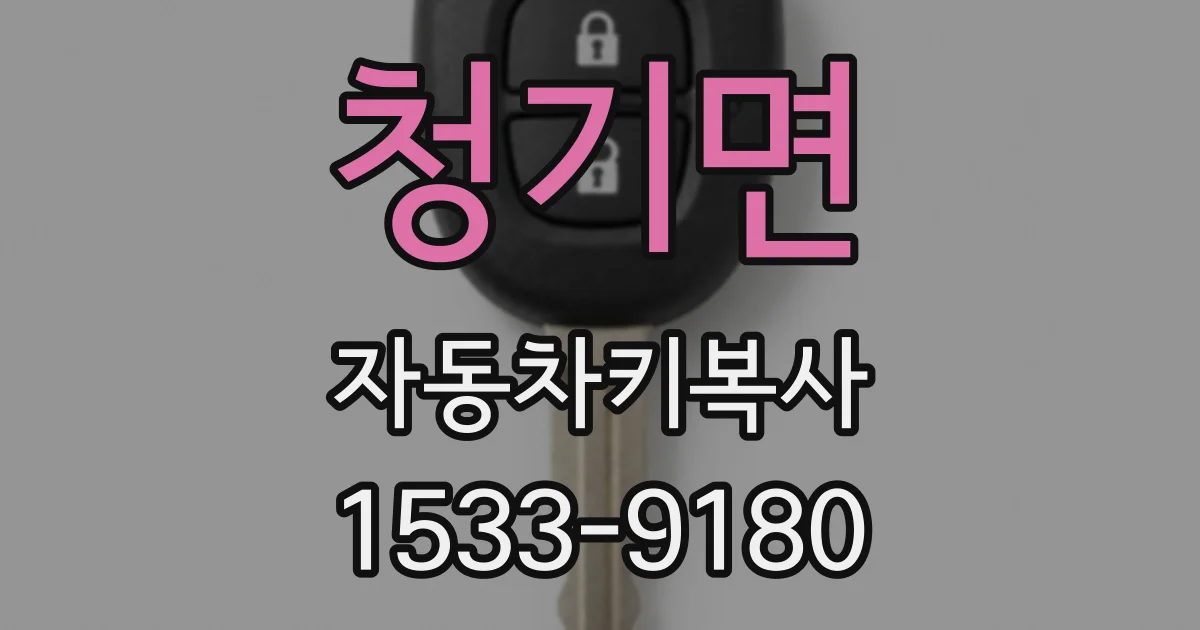 청기면 자동차키복사