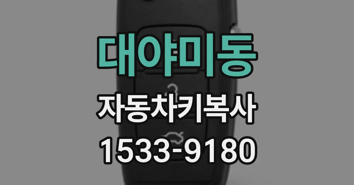 대야미동 자동차키복사