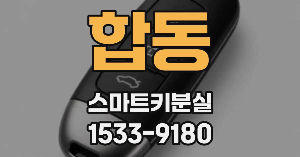 합동 스마트키분실