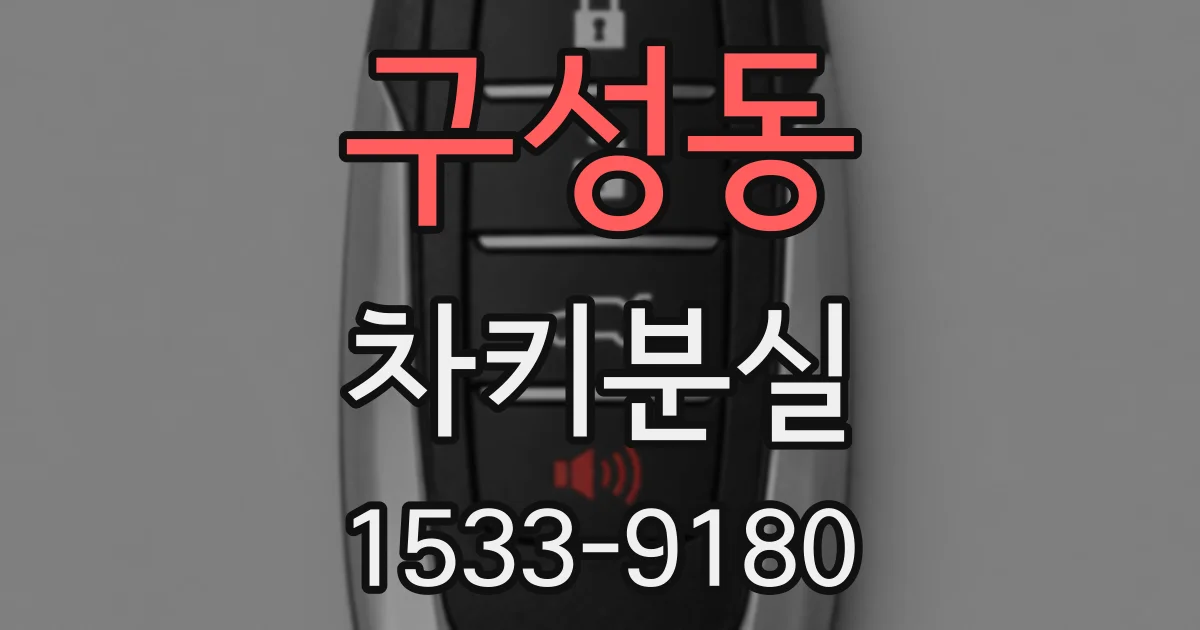 구성동 차키분실