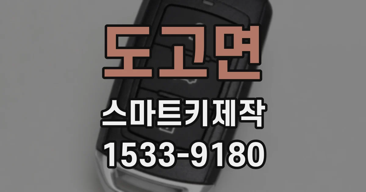 도고면 스마트키제작