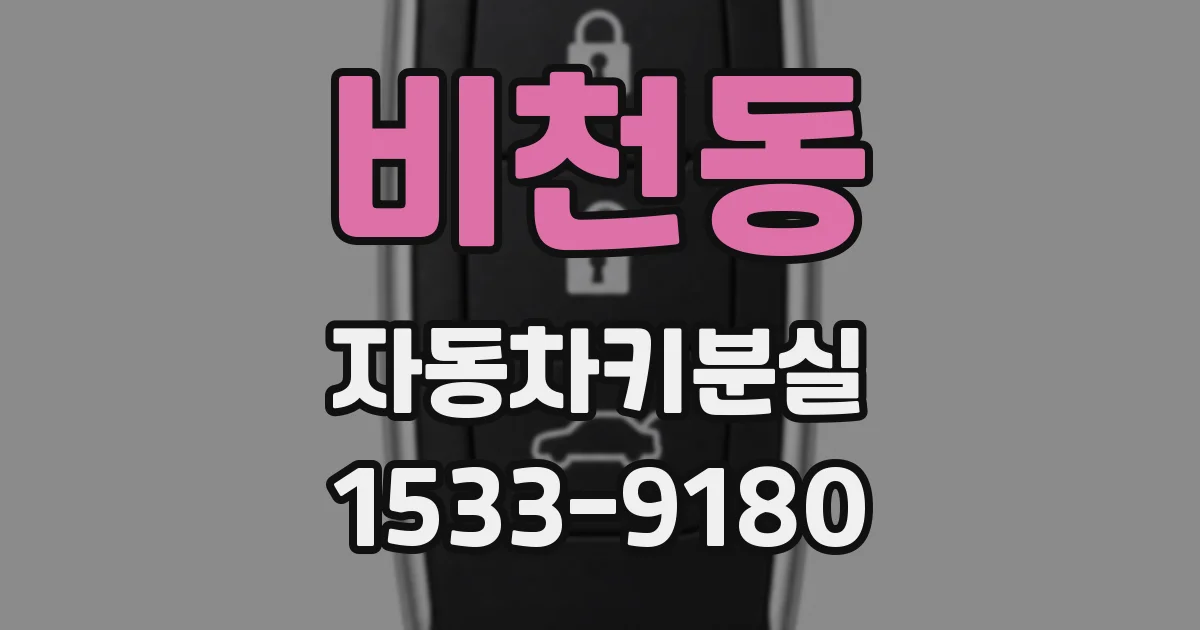 비천동 자동차키분실