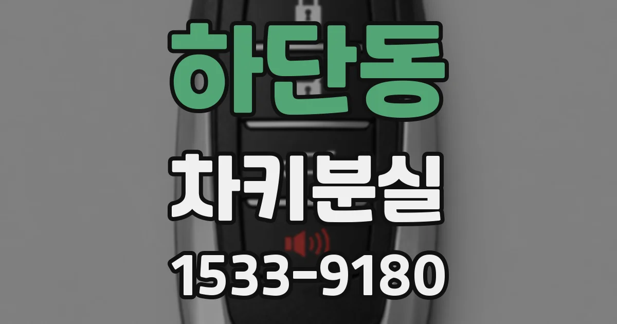 하단동 차키분실