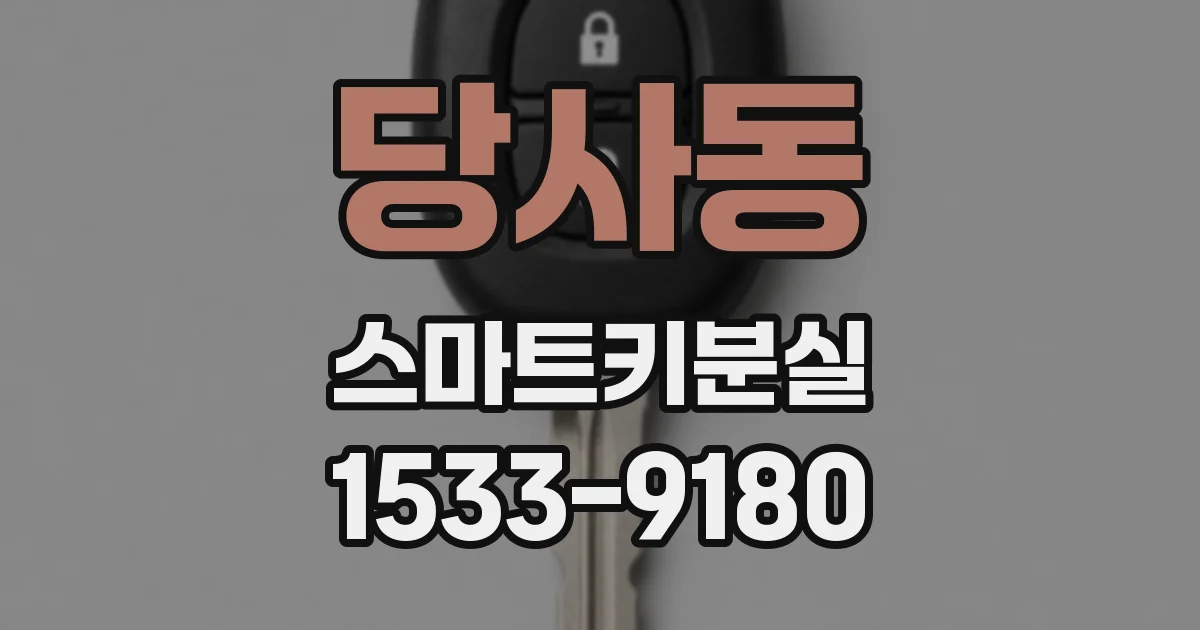 당사동 스마트키분실