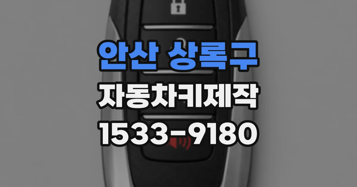 안산 상록구 자동차키제작