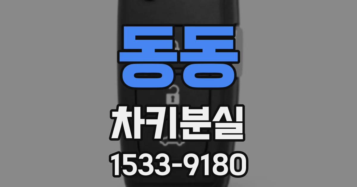 동동 차키분실