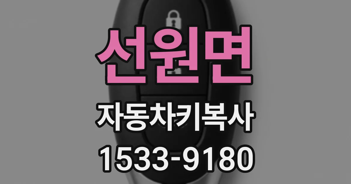 선원면 자동차키복사