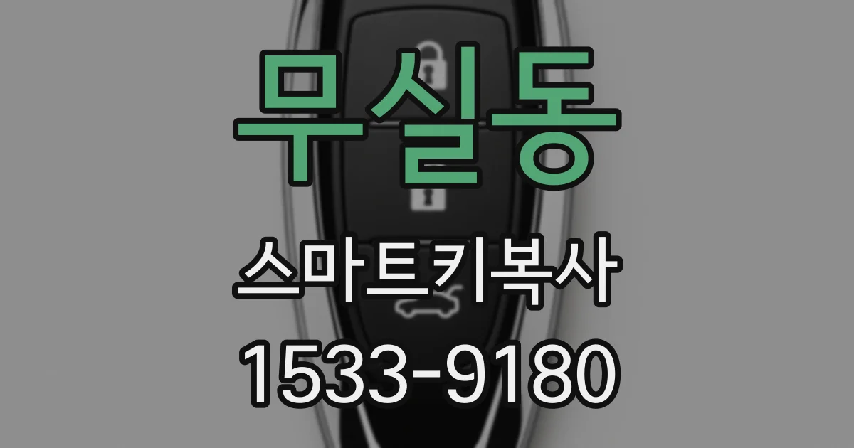 무실동 스마트키복사