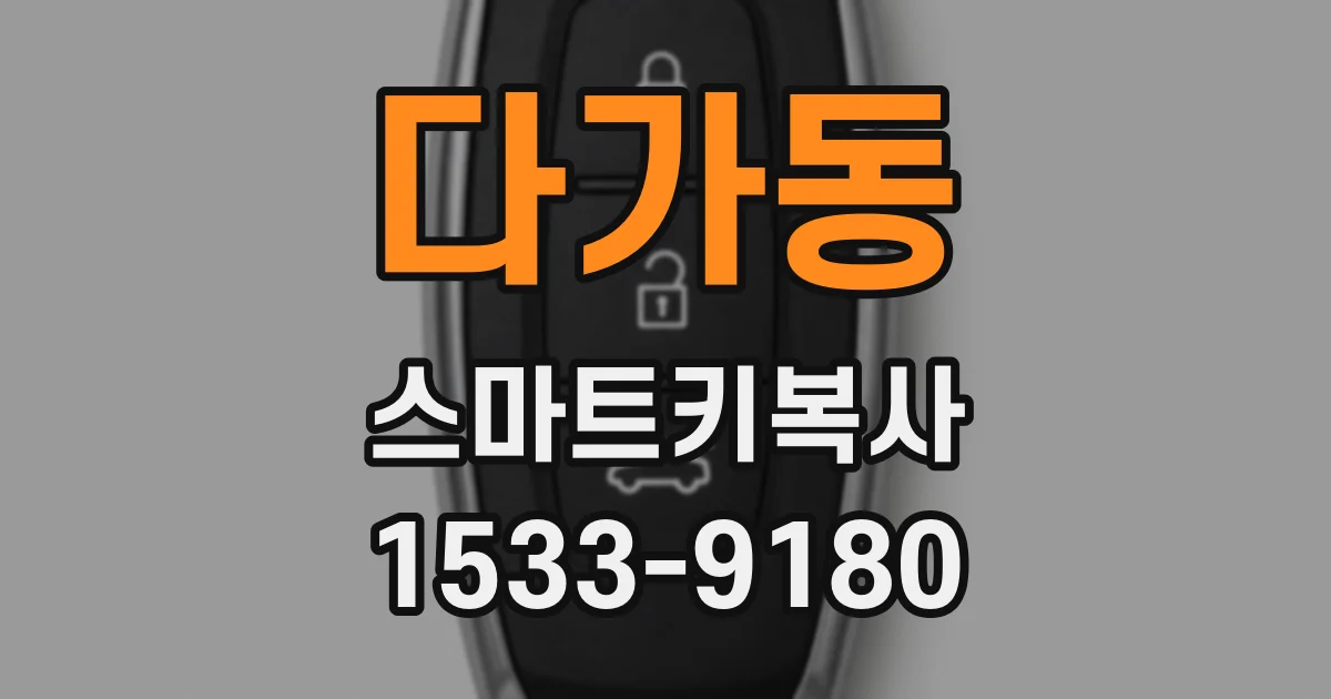 다가동 스마트키복사