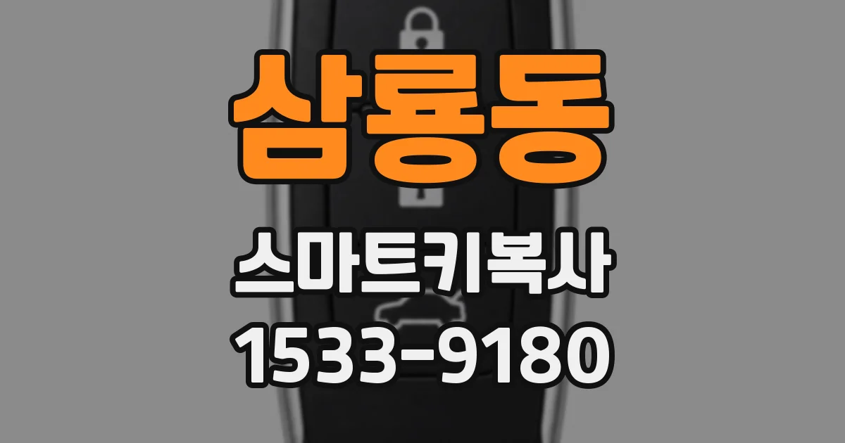 삼룡동 스마트키복사