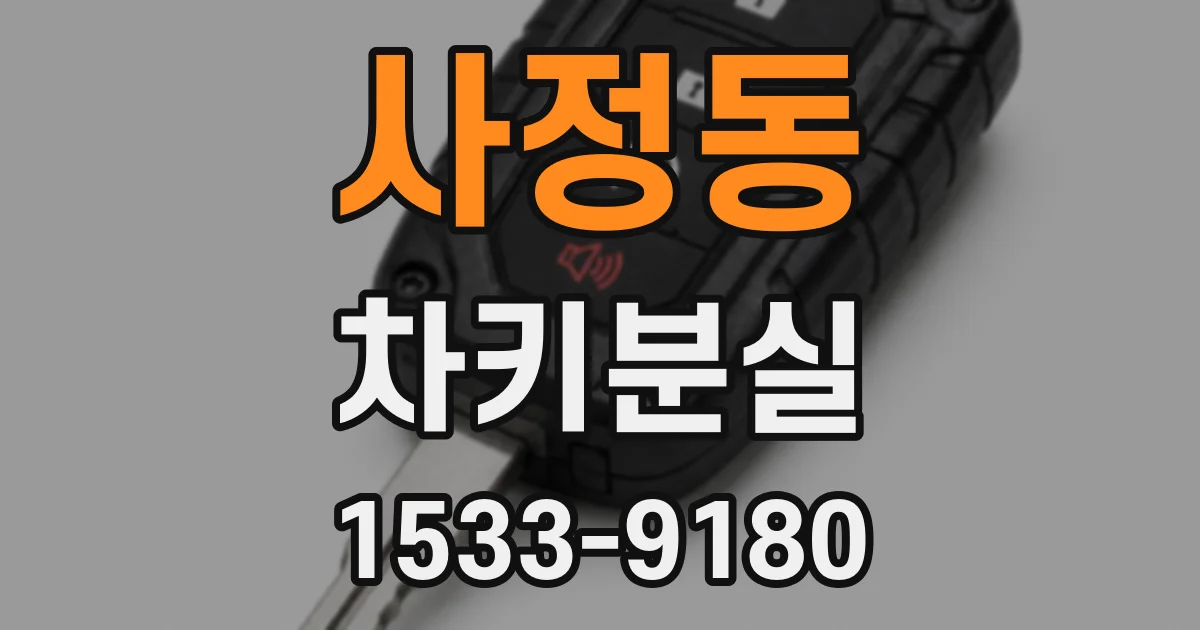 사정동 차키분실