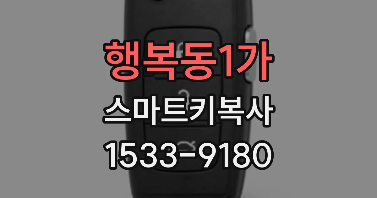 행복동1가 스마트키복사