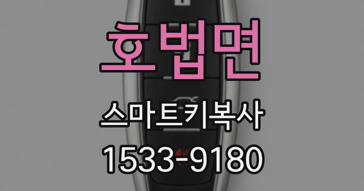 호법면 스마트키복사