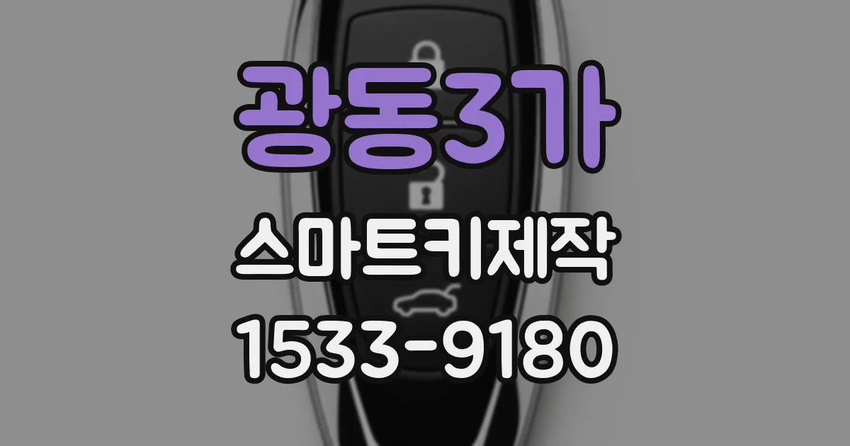 광동3가 스마트키제작