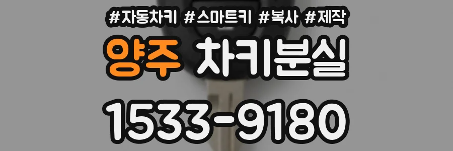 양주 차키분실