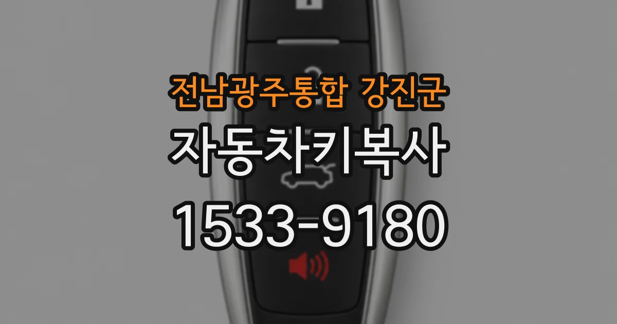전남광주통합 강진군 자동차키복사