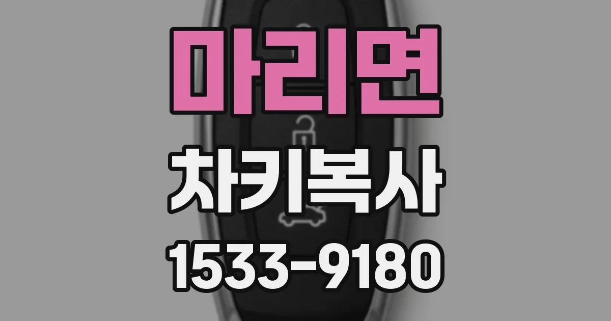 마리면 차키복사