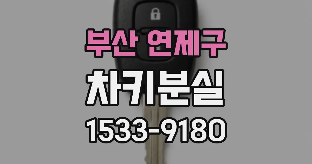부산 연제구 차키분실