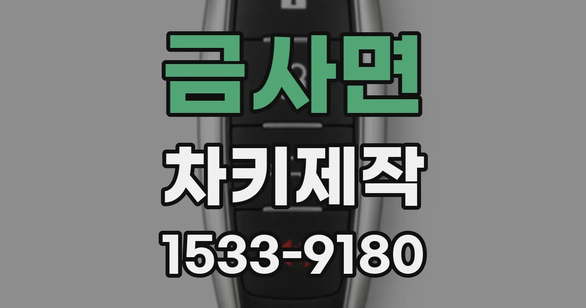 금사면 차키제작