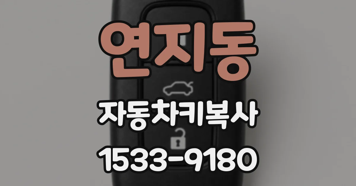 연지동 자동차키복사