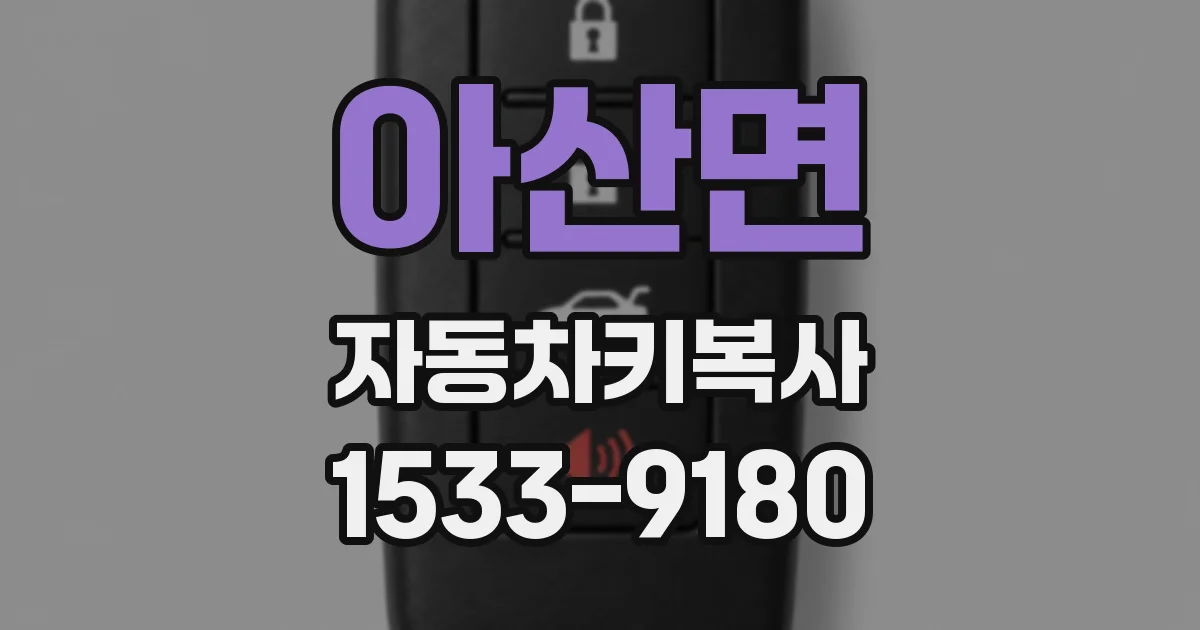 아산면 자동차키복사