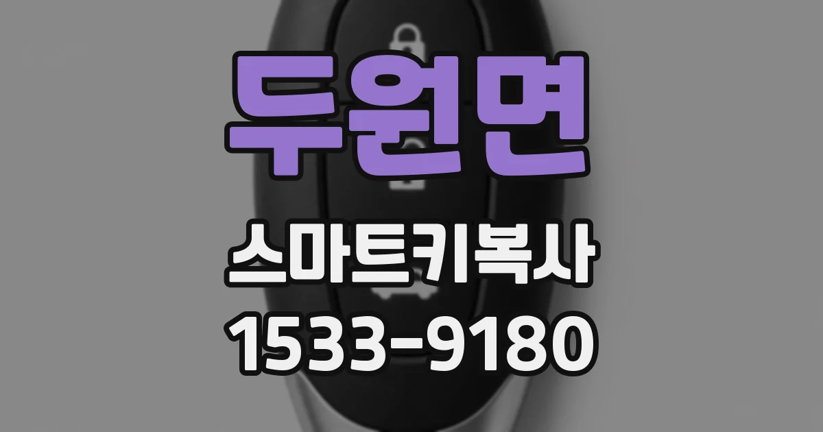 두원면 스마트키복사