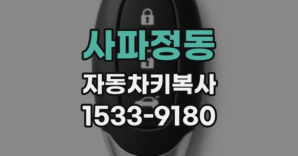 사파정동 자동차키복사