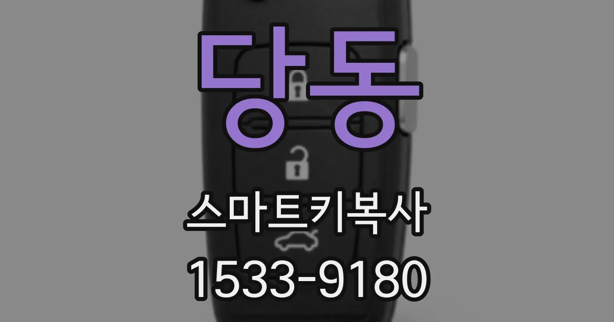 당동 스마트키복사