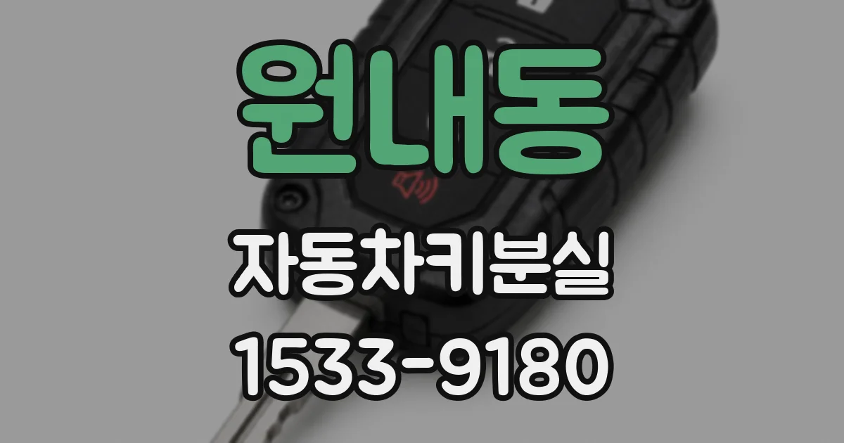 원내동 자동차키분실