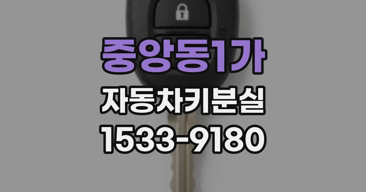 중앙동1가 자동차키분실