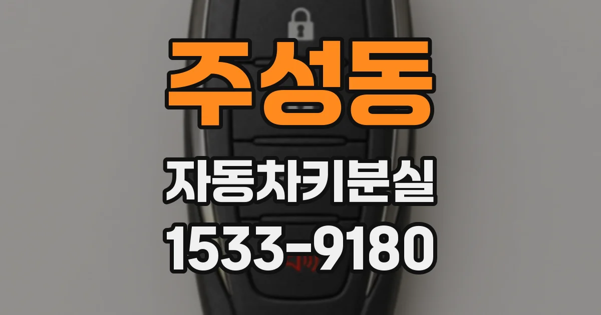 주성동 자동차키분실