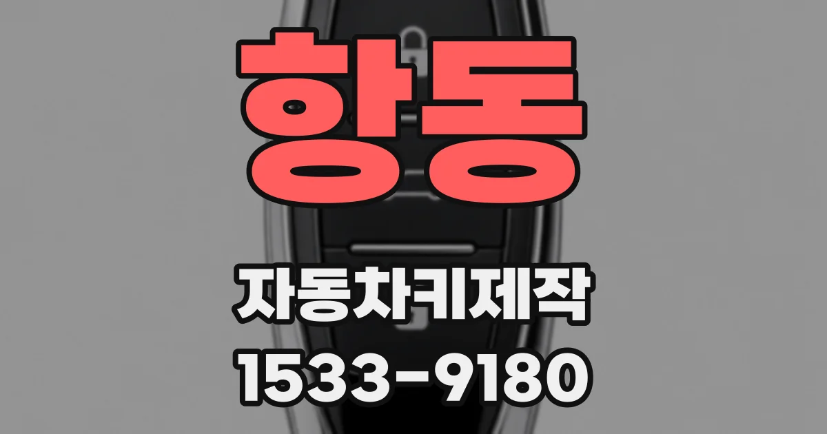 항동 자동차키제작