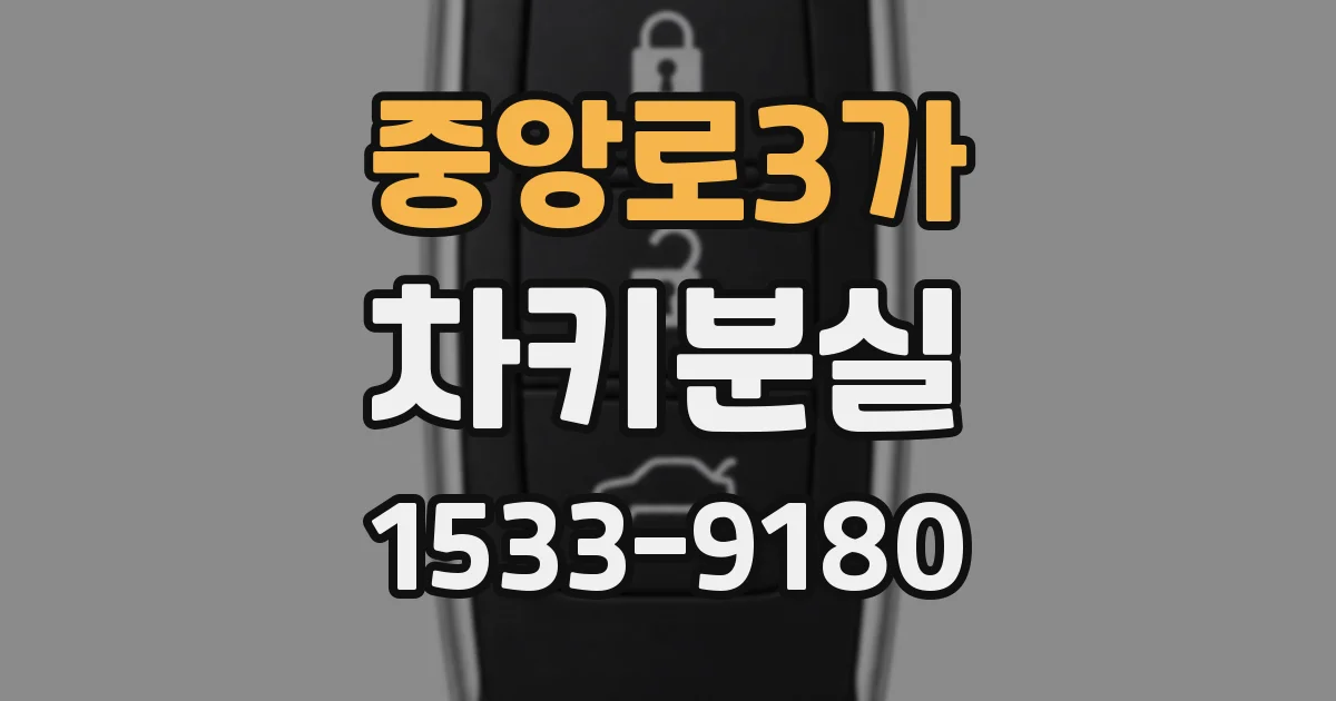 중앙로3가 차키분실